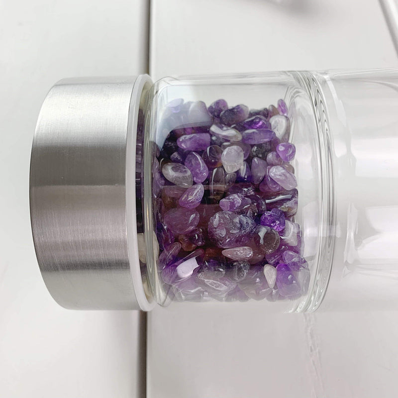 Amethyst Crystal Water Bottle.